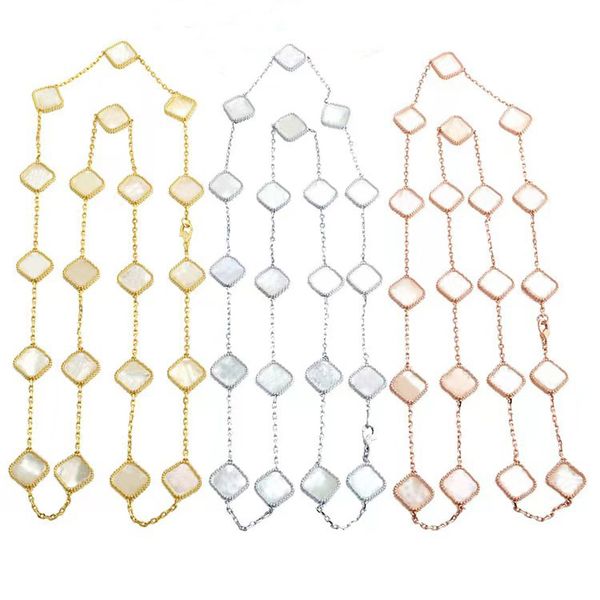 2023 premium luxury choker necklace women's twenty flower diamond fashion charm fourleaf grass titanium steel necklace designer 18k gol, Golden;silver
2023 premium luxury choker necklace women's twenty flower diamond fashion charm fourleaf grass titanium steel necklace designer 18k gol, Golden;silver