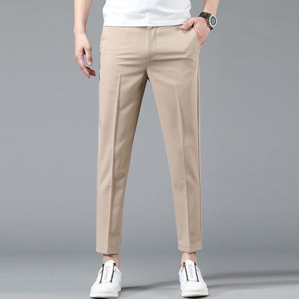 men's pants brand ankle-length pants men straight fit mens business joggers suits pant khaki stretch casual trousers male 230320, Black
men's pants brand ankle-length pants men straight fit mens business joggers suits pant khaki stretch casual trousers male 230320, Black