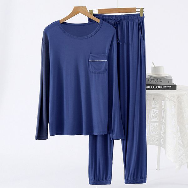 men's sleepwear l-4xl men casual pajamas set round neck home clothes long sleeved trousers suit spring autumn male sleepwear loungewear, Black;brown
men's sleepwear l-4xl men casual pajamas set round neck home clothes long sleeved trousers suit spring autumn male sleepwear loungewear, Black;brown