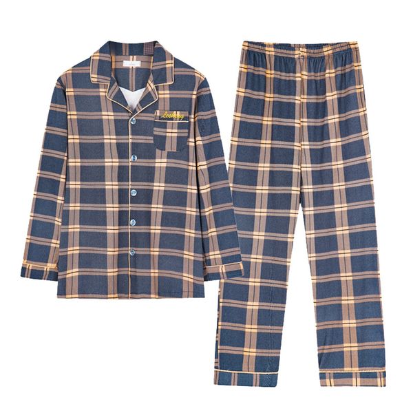 men's sleepwear cotton pajamas mens long sleeved cotton thin plaid casual wearable housewear suit 230320, Black;brown
men's sleepwear cotton pajamas mens long sleeved cotton thin plaid casual wearable housewear suit 230320, Black;brown