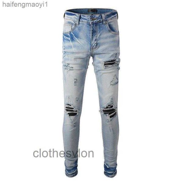 street amirs amiris mens amri designer jeans jeans trend high-end korean personalized pants washed high men's motorcycle slim pants mfl, Blue
street amirs amiris mens amri designer jeans jeans trend high-end korean personalized pants washed high men's motorcycle slim pants mfl, Blue