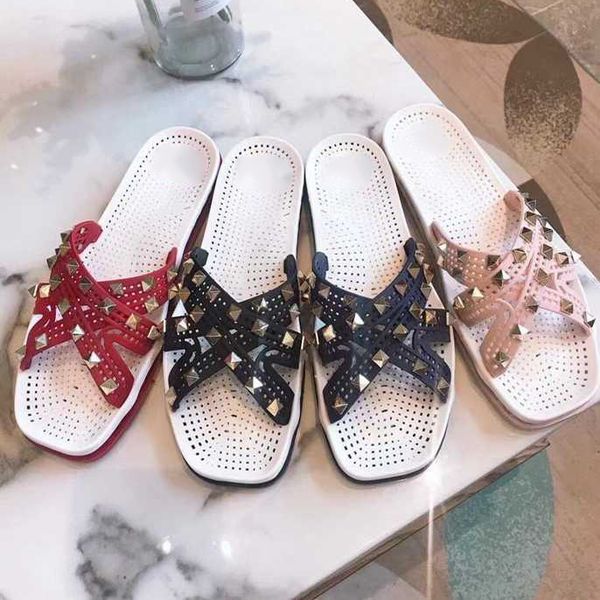casual shoes classic flat slippers riveted jelly sandals rubber fashion hole women new bathroom metal sequin beach anti slip, Black
casual shoes classic flat slippers riveted jelly sandals rubber fashion hole women new bathroom metal sequin beach anti slip, Black