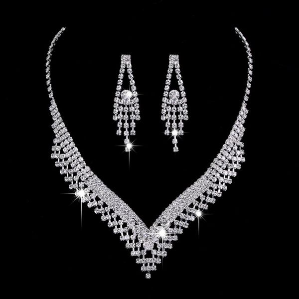 fashion necklace pendant earring suit inlaid austria crystal earring use tide elements twinkle bridal neklace long chain necklace superior q, Silver
fashion necklace pendant earring suit inlaid austria crystal earring use tide elements twinkle bridal neklace long chain necklace superior q, Silver
