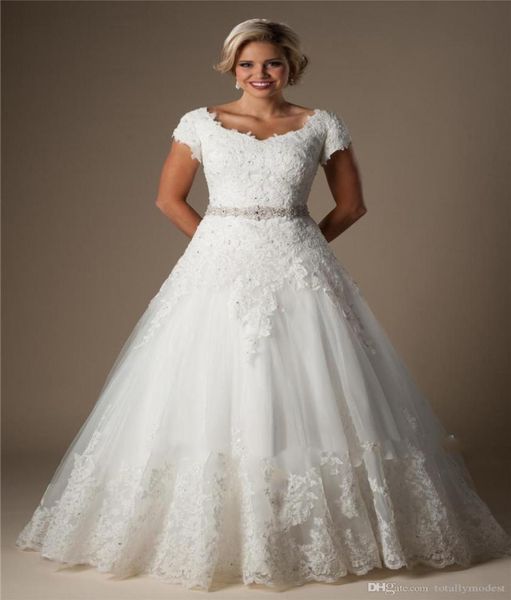 ivory lace ball gown modest wedding dresses with short sleeves cap beaded v neck cap sleeves princess bridal gowns belt wedding go1635078, White
ivory lace ball gown modest wedding dresses with short sleeves cap beaded v neck cap sleeves princess bridal gowns belt wedding go1635078, White