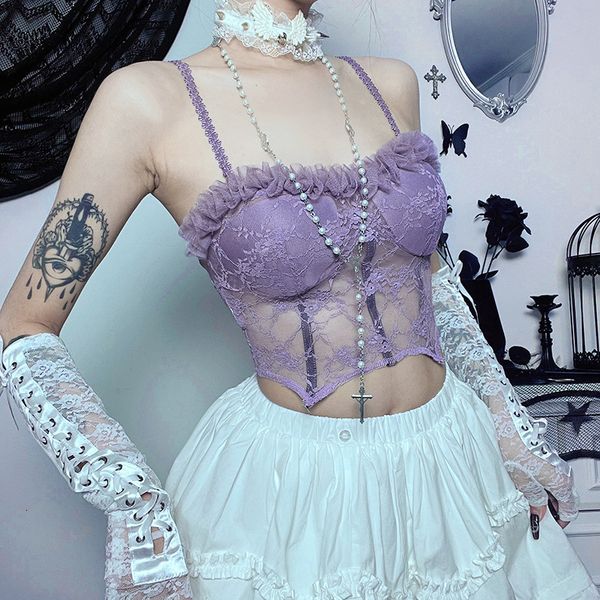 women's tanks camis gothic lace see through corset tank women tube camisole purple cropped vintage aesthetic skinny vest 2023 230317, White
women's tanks camis gothic lace see through corset tank women tube camisole purple cropped vintage aesthetic skinny vest 2023 230317, White