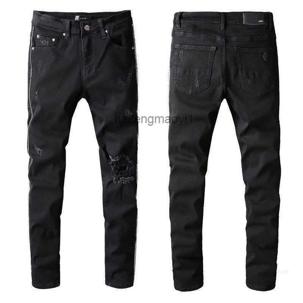 denim jeans designer pants man fall trendy brand new men's white broken embroidery patch elastic slim leggings slp vy5f, Blue
denim jeans designer pants man fall trendy brand new men's white broken embroidery patch elastic slim leggings slp vy5f, Blue