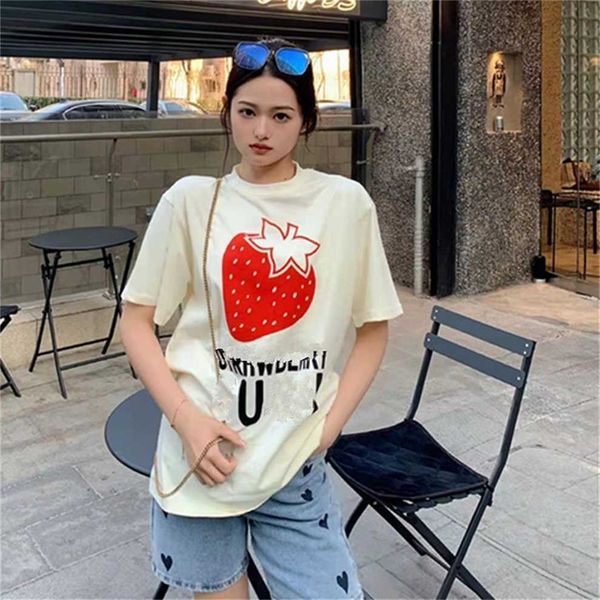 80% off factory outlet online summer new fashion men's and women's same chest strawberry printing casual age reducing short sleeve, White
80% off factory outlet online summer new fashion men's and women's same chest strawberry printing casual age reducing short sleeve, White