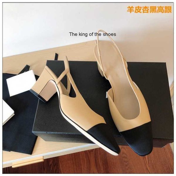 designer shoes edition 2023 summer classic small fragrant sandals high heel baotou color contrast square root back empty single shoes women, Black
designer shoes edition 2023 summer classic small fragrant sandals high heel baotou color contrast square root back empty single shoes women, Black
