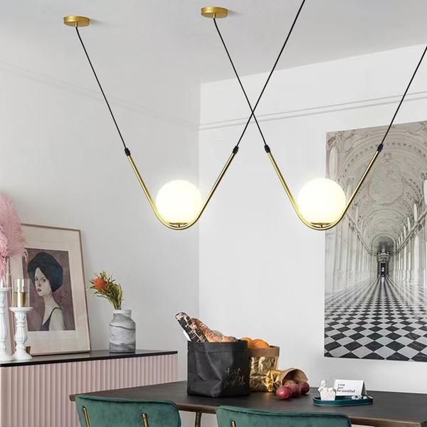 postmodern minimalist creative glass ball pendant lamp living room restaurant designer v-shaped tube bar small hanging lamp
postmodern minimalist creative glass ball pendant lamp living room restaurant designer v-shaped tube bar small hanging lamp