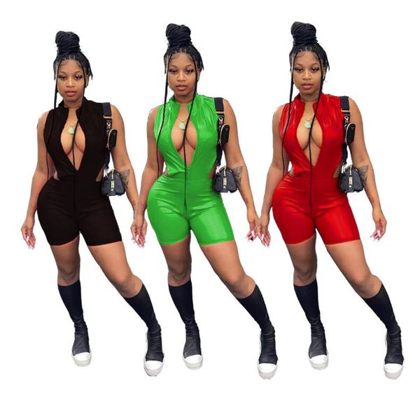 wholesale designer fashion pu hollow out rompers deep v zipper jumpsuit summer playsuits women overalls casual bodysuits 9508, Black;white
wholesale designer fashion pu hollow out rompers deep v zipper jumpsuit summer playsuits women overalls casual bodysuits 9508, Black;white