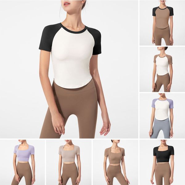 2023 summer designer womens yoga t shirts elastic casual women quick drying sports clothing asian size s-xl, White
2023 summer designer womens yoga t shirts elastic casual women quick drying sports clothing asian size s-xl, White