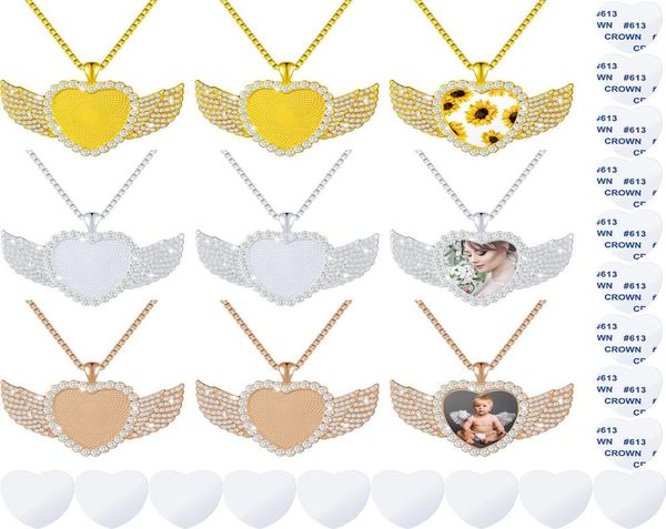pendant necklaces sublimation blank necklace with chain set rhinestone wing s amshn3857530, Silver
pendant necklaces sublimation blank necklace with chain set rhinestone wing s amshn3857530, Silver