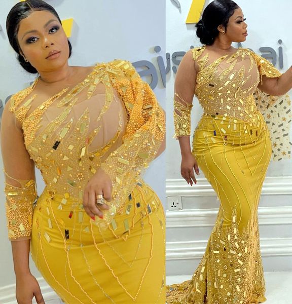2023 arabic aso ebi mermaid yellow prom dresses crystals beaded luxurious evening formal party second reception birthday engagement gowns dr, Black
2023 arabic aso ebi mermaid yellow prom dresses crystals beaded luxurious evening formal party second reception birthday engagement gowns dr, Black