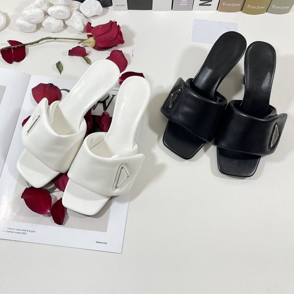 padded pillow high heels slippers women lady triangle logo slides leater hook & loop high-heeled sandal designer pillow sandals metal buckle, Black
padded pillow high heels slippers women lady triangle logo slides leater hook & loop high-heeled sandal designer pillow sandals metal buckle, Black