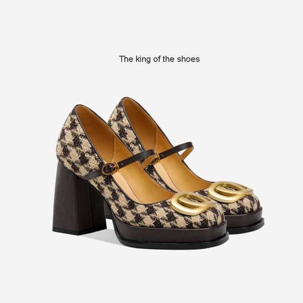thousand bird checker small fragrant single shoes new mary jane shoes shallow heels square heels, Black
thousand bird checker small fragrant single shoes new mary jane shoes shallow heels square heels, Black