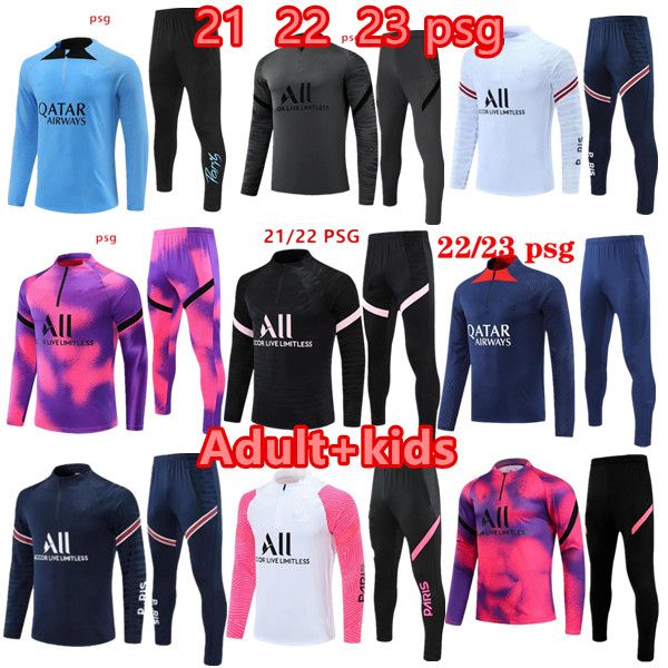 21 22 23 psgs mbappe soccer jerseys tracksuit 2021 2022 2023 classic style paris training suit half pull long sleeve sergio ramos verratti i, Black
21 22 23 psgs mbappe soccer jerseys tracksuit 2021 2022 2023 classic style paris training suit half pull long sleeve sergio ramos verratti i, Black