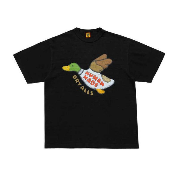 designer t shirts human makes luxury cotton summer 2022 new trend flying duck print round neck casual short sleeve t-shirt men, White;black 
designer t shirts human makes luxury cotton summer 2022 new trend flying duck print round neck casual short sleeve t-shirt men, White;black
