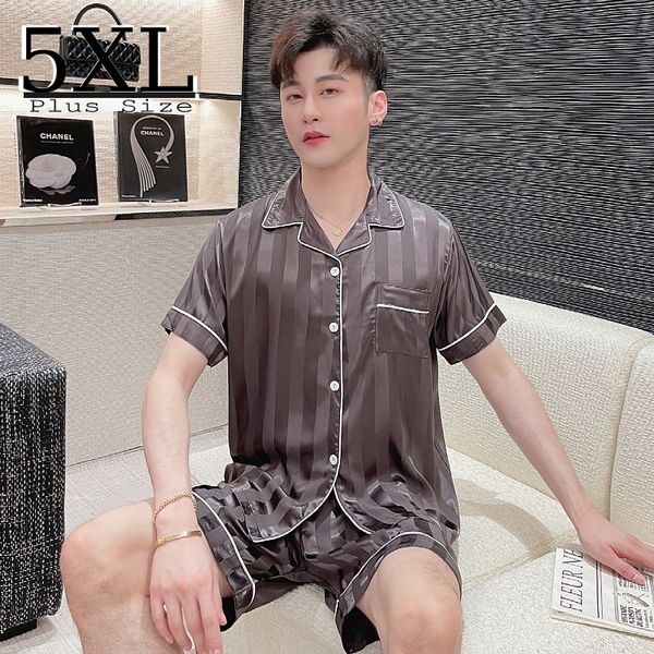 men's sleepwear men's home shorts l-5xl summer pajama big size pajamas silk suit lounge wear leisure pijama hombre satin set drop, Black;brown
men's sleepwear men's home shorts l-5xl summer pajama big size pajamas silk suit lounge wear leisure pijama hombre satin set drop, Black;brown
