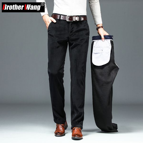 men's pants winter men's warm fleece corduroy pants business fashion thickened elastic casual pants male brand clothing 230320, Black
men's pants winter men's warm fleece corduroy pants business fashion thickened elastic casual pants male brand clothing 230320, Black