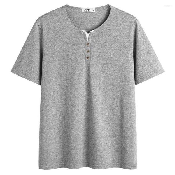 t-shirts men's t shirts enjeolon shirt men summer short sleeved v-neck cotton button solid casual fashion male tee plus size 3xl t8835u, White;black
t-shirts men's t shirts enjeolon shirt men summer short sleeved v-neck cotton button solid casual fashion male tee plus size 3xl t8835u, White;black
