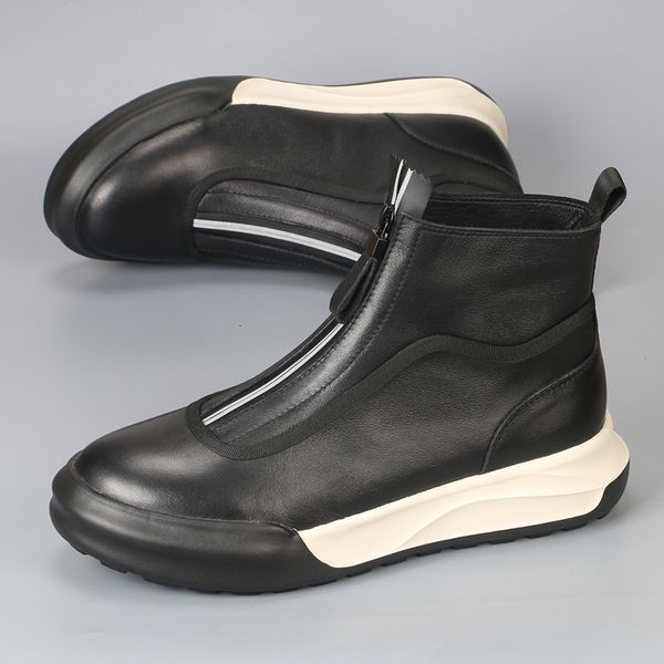 boots british men's boots trend fashion thick soled leather breathable biker everything high casual ankle 230320, Black
boots british men's boots trend fashion thick soled leather breathable biker everything high casual ankle 230320, Black