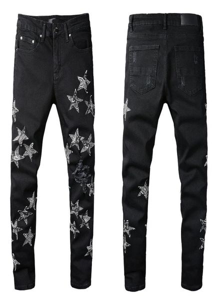 mens jeans fashion pentagram patch black jeans slim pants casual trousers big size 29407371144, Blue
mens jeans fashion pentagram patch black jeans slim pants casual trousers big size 29407371144, Blue