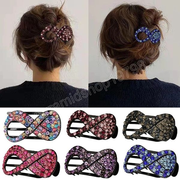 women diy hair accessories crystal elastic hair claw hairpin updo hairstyle bun maker styling tool hairwear, Slivery;white
women diy hair accessories crystal elastic hair claw hairpin updo hairstyle bun maker styling tool hairwear, Slivery;white