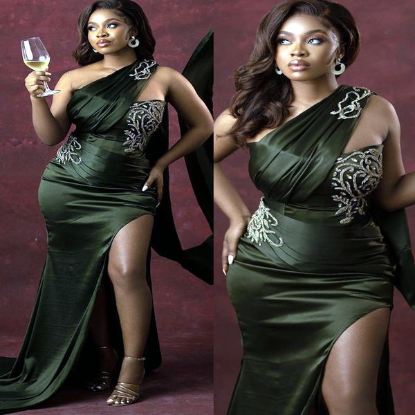 2023 arabic aso ebi mermaid crystals prom dresses one shoulder satin evening formal party second reception birthday engagement bridesmaid go, Black
2023 arabic aso ebi mermaid crystals prom dresses one shoulder satin evening formal party second reception birthday engagement bridesmaid go, Black