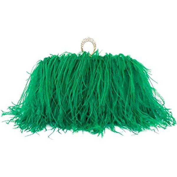 evening bag's real ostrich feather tote dress fur shoulder party purse wallet clutch 230320
evening bag's real ostrich feather tote dress fur shoulder party purse wallet clutch 230320