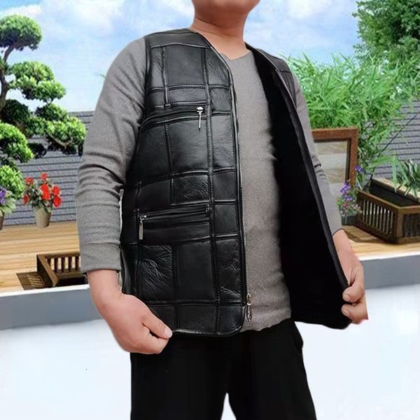 men's vests leather thick warm sheepskin autumn and winter genuine pure wool 230320, Black;white
men's vests leather thick warm sheepskin autumn and winter genuine pure wool 230320, Black;white