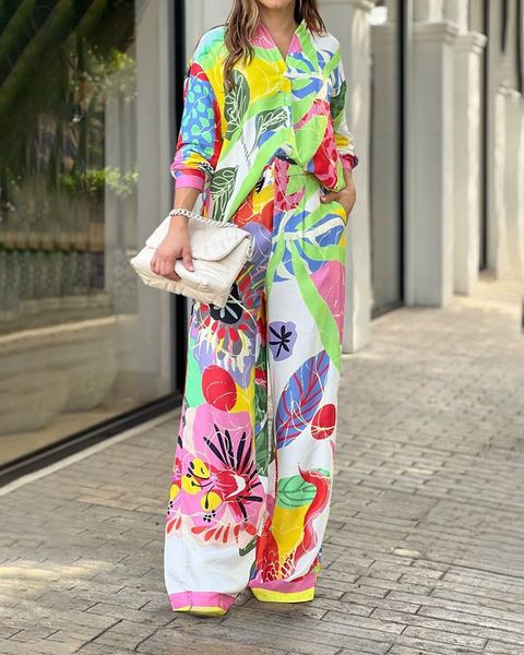 womens two piece pants vazn autumn highend shirt set daily chiffon young vintage print full sleeve long wide leg pants slim women 2 piece se, White
womens two piece pants vazn autumn highend shirt set daily chiffon young vintage print full sleeve long wide leg pants slim women 2 piece se, White