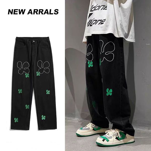 mens jeans fashion embroidery baggy denim trousers spring vintage straight wide pants oversized male bottoms casual y2k clothes 230320, Blue
mens jeans fashion embroidery baggy denim trousers spring vintage straight wide pants oversized male bottoms casual y2k clothes 230320, Blue