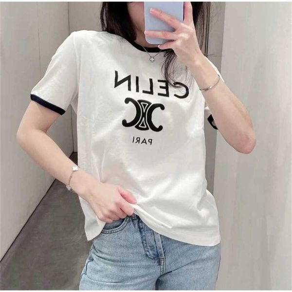 70% off clothing outlet store early spring new classic triumph contrast simple versatile t-shirt top, White
70% off clothing outlet store early spring new classic triumph contrast simple versatile t-shirt top, White
