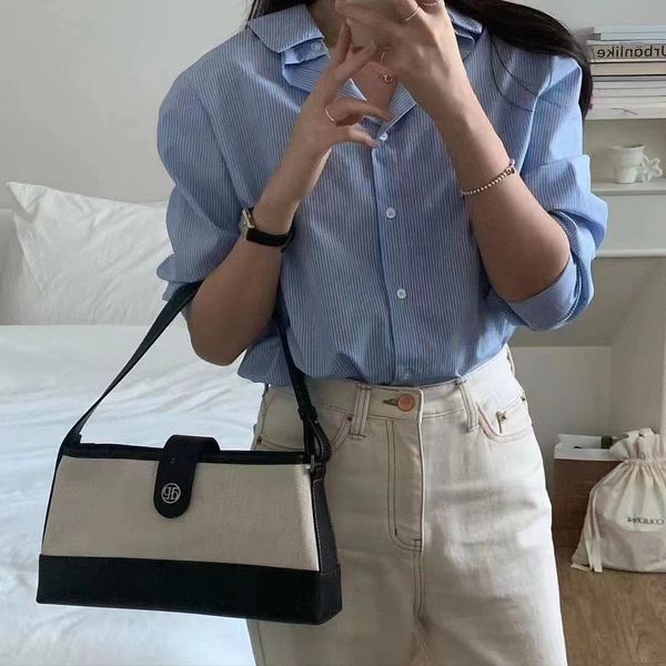 evening bags firmranch korean niche brand cowhide stitch canvas design allmatch woman trend shoulder underarm bag trapezoidal safety zipper
evening bags firmranch korean niche brand cowhide stitch canvas design allmatch woman trend shoulder underarm bag trapezoidal safety zipper