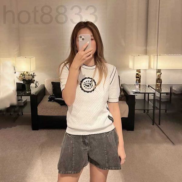 women's knits & tees designer sunflower embroidery beaded sequin knitted short sleeve t-shirt 23 early spring new round neck casual 5me, White
women's knits & tees designer sunflower embroidery beaded sequin knitted short sleeve t-shirt 23 early spring new round neck casual 5me, White