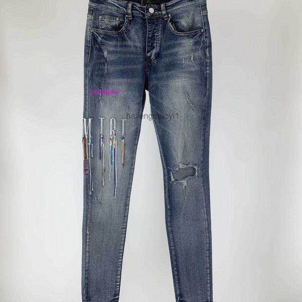 designer jeans for mens new black hole embroidery color fluid slim fitting denim pants european and american trendy men, Blue
designer jeans for mens new black hole embroidery color fluid slim fitting denim pants european and american trendy men, Blue