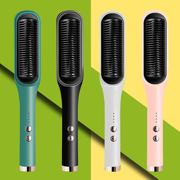 hair straightener set comb hair curly detangling brush professional multifunctional 2 in 1 fast heating anti-scald styler tools, Black
hair straightener set comb hair curly detangling brush professional multifunctional 2 in 1 fast heating anti-scald styler tools, Black