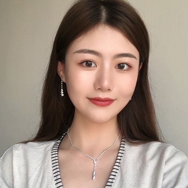 6 model pendant earring suit inlaid shiny austria crystal earring twinkle bridal neklace chain adjustable length necklace new style woman el, Silver
6 model pendant earring suit inlaid shiny austria crystal earring twinkle bridal neklace chain adjustable length necklace new style woman el, Silver