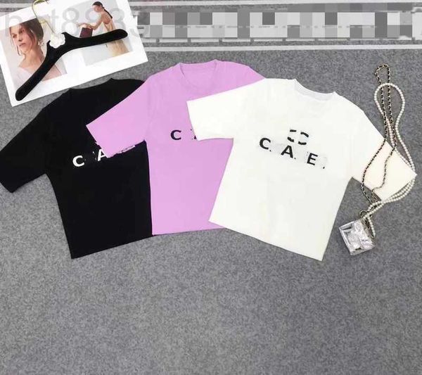 women's knits & tees designer letter jacquard short sleeve t-shirt 202 spring 3 summer new youth slim fit versatile women vpyo, White
women's knits & tees designer letter jacquard short sleeve t-shirt 202 spring 3 summer new youth slim fit versatile women vpyo, White