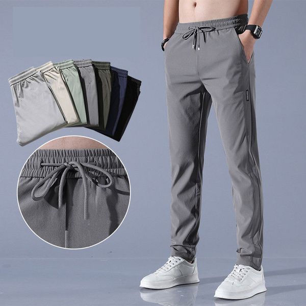 men's pants men casual pants ice silk quick dry male trousers solid color elastic clothing sportswear workout joggers sweatpants men 23, Black
men's pants men casual pants ice silk quick dry male trousers solid color elastic clothing sportswear workout joggers sweatpants men 23, Black