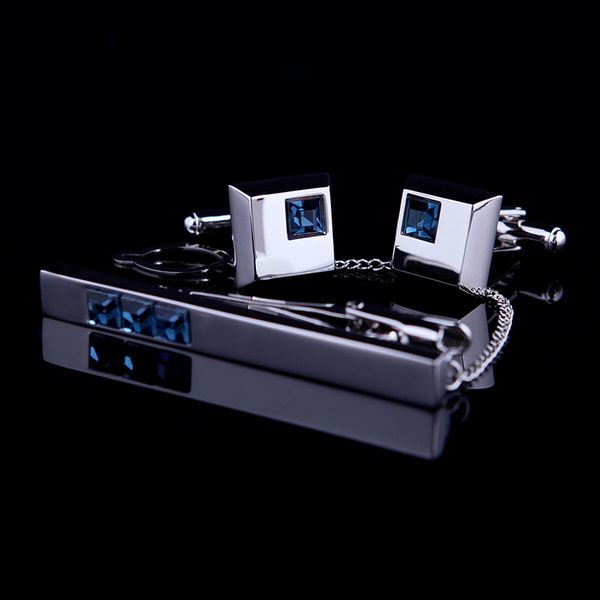 cuff links kflk links necktie clip for pin men's gift blue crystal bars cufflinks set guests 230320, Silver
cuff links kflk links necktie clip for pin men's gift blue crystal bars cufflinks set guests 230320, Silver