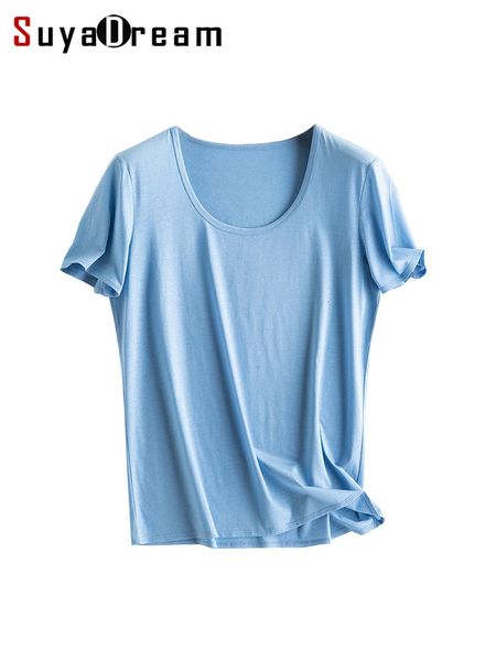 women's t-shirt suyadream women t shirts silk linen cotton solid u neck short sleeved cozy tees spring summer simple blue white 230320
women's t-shirt suyadream women t shirts silk linen cotton solid u neck short sleeved cozy tees spring summer simple blue white 230320