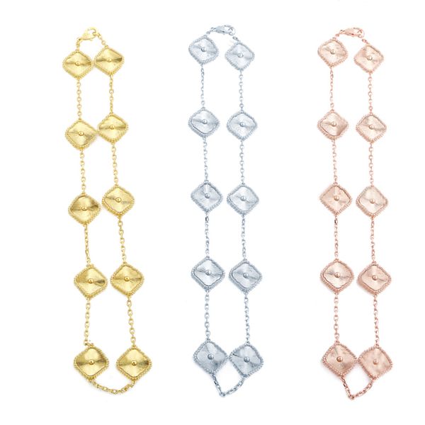 2023 high end charm choker necklace women's ten flower four leaf grass titanium steel necklace designer 18k gold necklace, Golden;silver
2023 high end charm choker necklace women's ten flower four leaf grass titanium steel necklace designer 18k gold necklace, Golden;silver