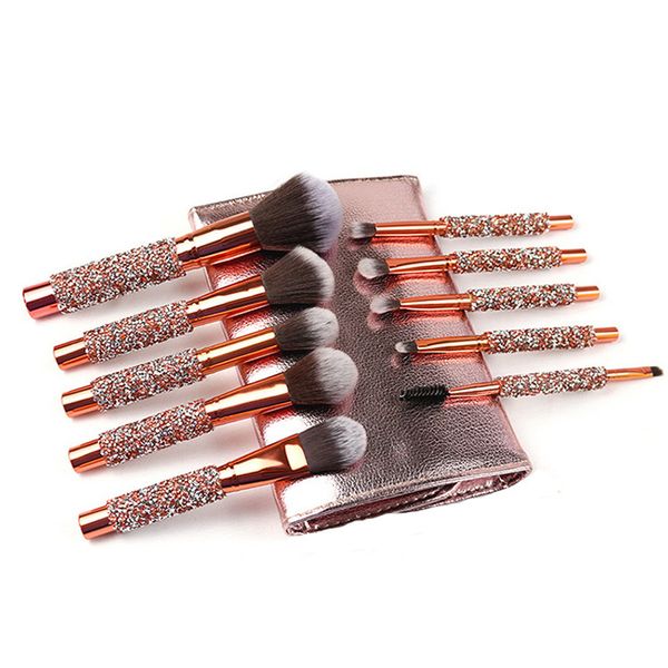 beauty items rose gold glitter handle 10pcs professional makeup set include powder brush foundation brush
beauty items rose gold glitter handle 10pcs professional makeup set include powder brush foundation brush