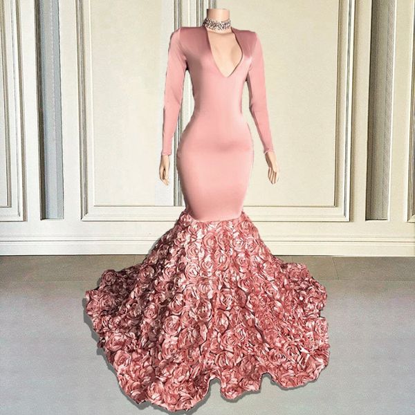 bean pink mermaid celebrity prom dress 2023 v neck long sleeves 3d flowers lace women evening formal party gowns african girl robe de soiree, Black
bean pink mermaid celebrity prom dress 2023 v neck long sleeves 3d flowers lace women evening formal party gowns african girl robe de soiree, Black