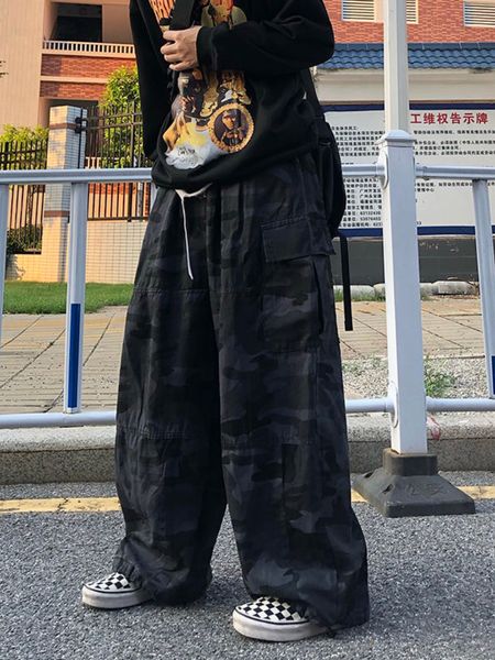 men's pants retro camouflage cargo pants men's japan street loose wide-leg trousers spring autumn high street pants harajuku fashi, Black
men's pants retro camouflage cargo pants men's japan street loose wide-leg trousers spring autumn high street pants harajuku fashi, Black