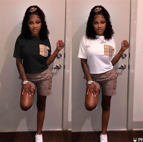 cs0005 fashion plaid print tracksuits for women summer short sleeve and casual shorts two piece sets, Gray
cs0005 fashion plaid print tracksuits for women summer short sleeve and casual shorts two piece sets, Gray