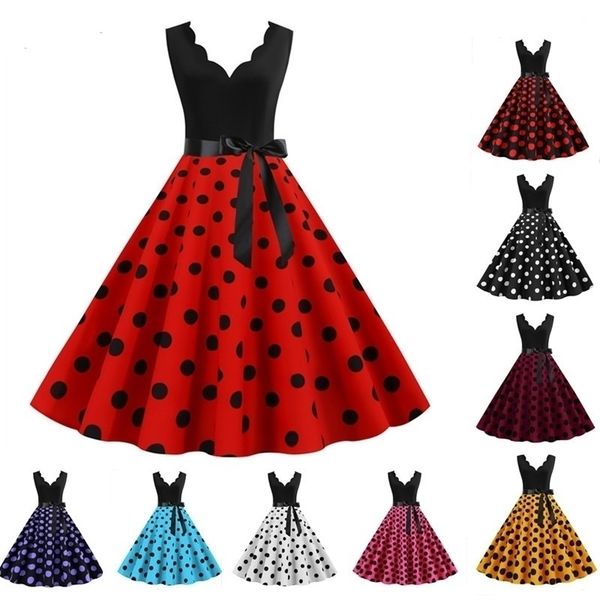 casual dresses woman ladies retro summer audrey hepburn 50s 60s rockabilly v neck polka dot bow pinup ball grown party robe vestidos 30 2303, Black;gray
casual dresses woman ladies retro summer audrey hepburn 50s 60s rockabilly v neck polka dot bow pinup ball grown party robe vestidos 30 2303, Black;gray