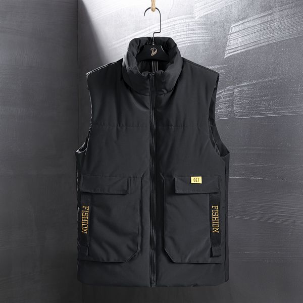 men's vests winter work men warm plus size padded vest 7xl stand collar thicken waistcoat large capacity pocket sleeveless jacket male, Black;white
men's vests winter work men warm plus size padded vest 7xl stand collar thicken waistcoat large capacity pocket sleeveless jacket male, Black;white
