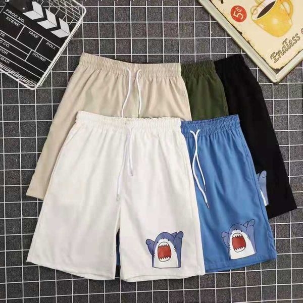 men's shorts summer casual shark print shorts wear loose beach thin ice silk casual pants men's korean version trend, White;black
men's shorts summer casual shark print shorts wear loose beach thin ice silk casual pants men's korean version trend, White;black